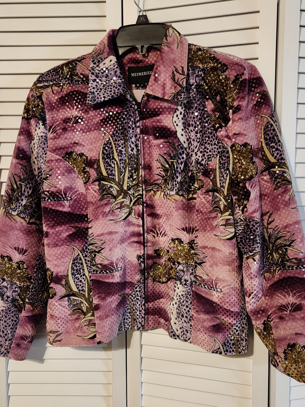 Purple Animal Print Women's Jacket